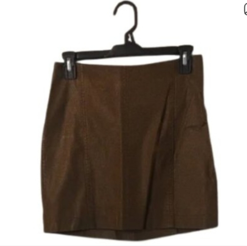Free People Brown Mini Skirt Size 2
